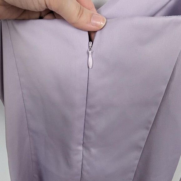 Urban Outfitters | Lilac Satin Cowl Neck Slip Mini Dress Size Small - Picture 5 of 5